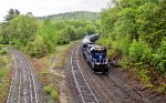 PAR 7542 leads the OCS westbound through Millers Falls, MA